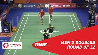 【Video】Marcus Fernaldi GIDEON・Kevin Sanjaya SUKAMULJO VS HE Jiting・TAN Qiang, vòng 32 DANISA Đan Mạch Mở 2018