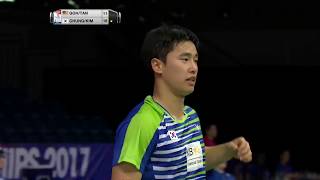 【Video】CHUNG Eui Seok・KIM DukYoung VS GOH V Shem・TAN Wee Kiong, vòng 32 TỔNG BWF Giải vô địch thế giới 2017