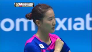 【Video】CHANG Ye Na／LEE So Hee VS Kamilla Rytter JUHL／Christinna PEDERSEN, tứ kết CELCOM AXIATA Malaysia Open