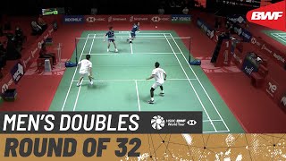 【Video】Takuro HOKI／Yugo KOBAYASHI VS Mohammad AHSAN／Hendra SETIAWAN, vòng 32 Indonesia mở rộng 2021