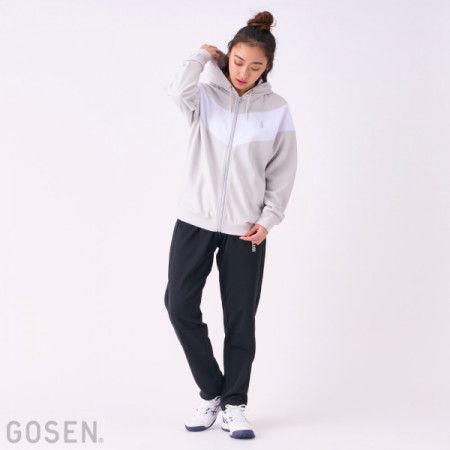 L Áo hoodie khóa kéo co giãn lót nỉ