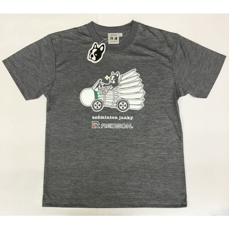 Áo thun hợp tác Badminton Junkie RD-BJ203（Xám）
